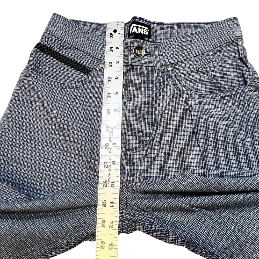 Vans Shorts Lot 2 Boys Kids Size 12 Black Grey Plaid Casual Skateboarding New